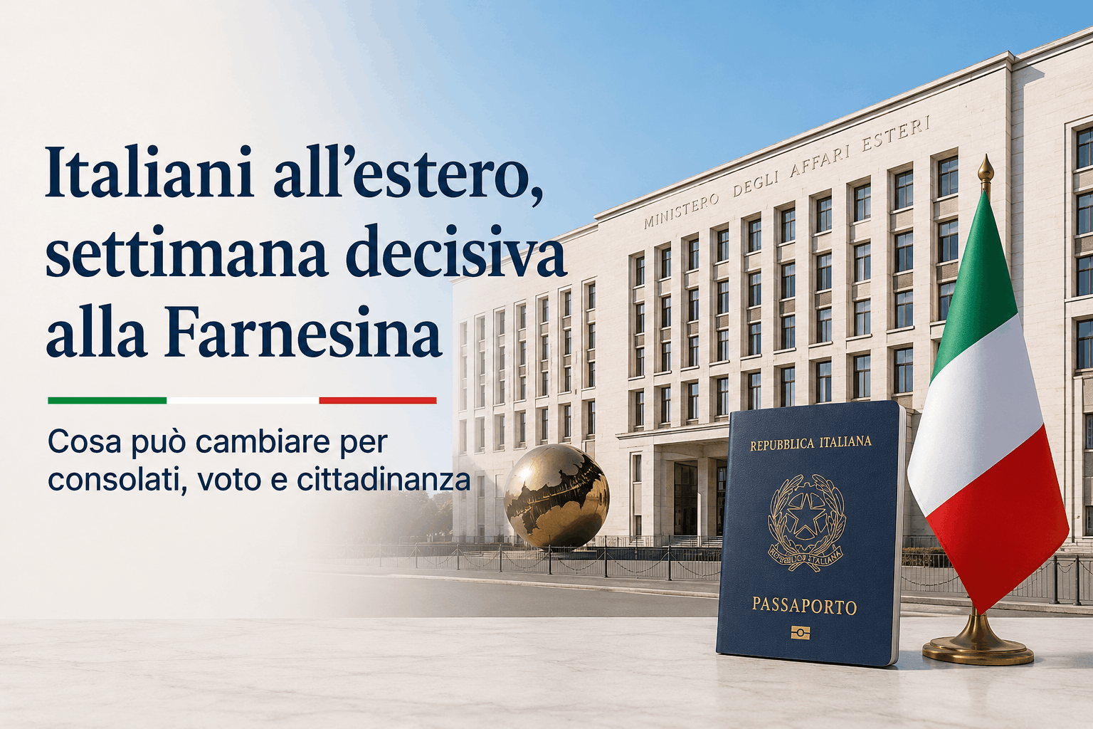 Italiani all’estero, settimana decisiva alla Farnesina: cosa può cambiare per consolati, voto e cittadinanza